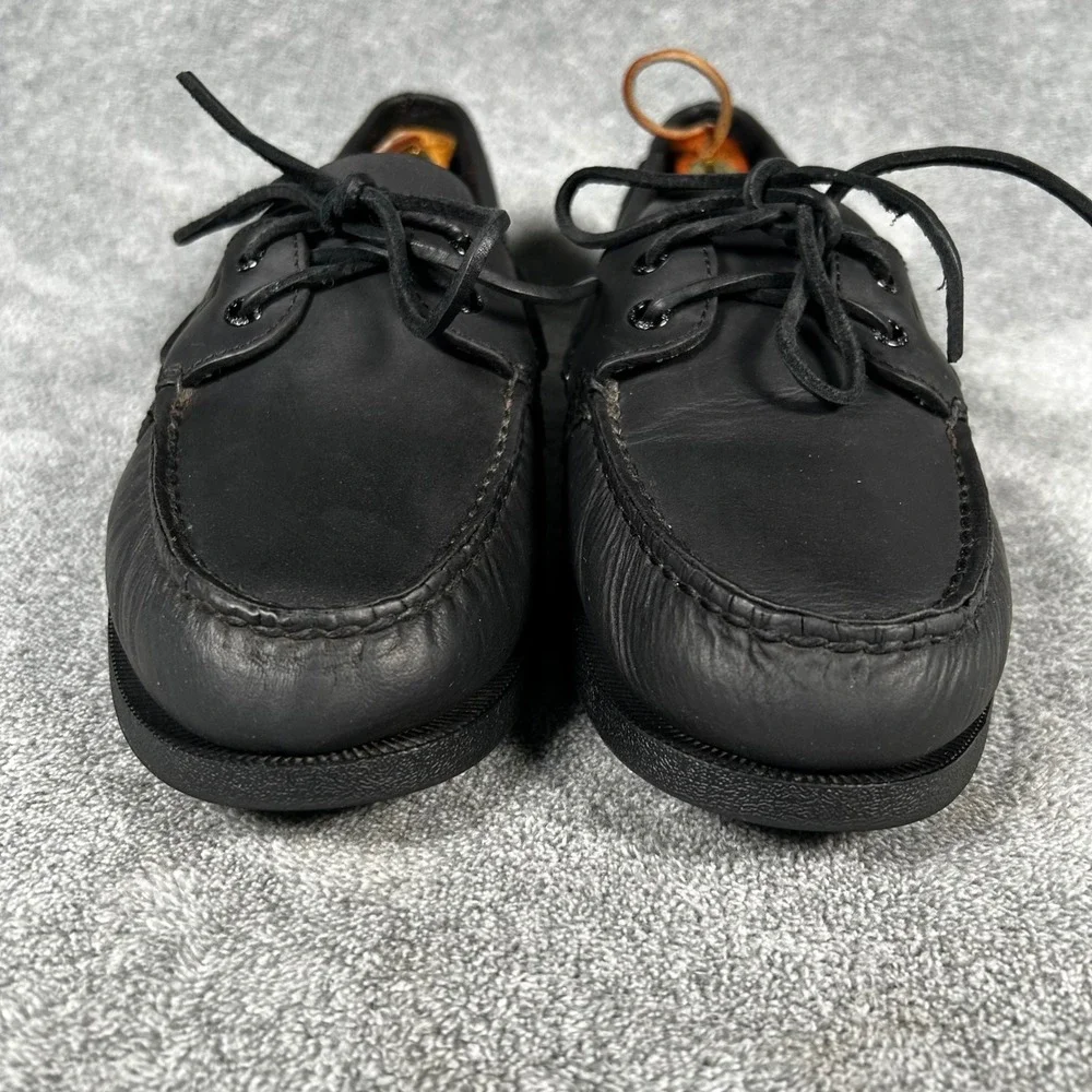 Sperry Top-Sider Boat Shoes Black Authentic Original Mens 10.5 M Leather 0836981
